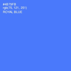 #4B79FB - Royal Blue Color Image